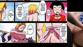 Watching Hentai Of Android 18 With Stepmother In Family Setting