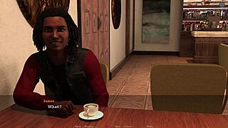 Interracial college girl gives public handjob at cafe in stepsisterly lust 04