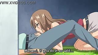 teacher overwhelmed by passion as her student takes her in this hentai