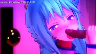 mmd - mitsuboshil - aquas glory hole
