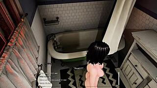 In deluded 2 gameplay, showering can be so relaxing with masturbation scenes