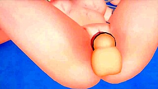 Watch This Blue-Eyed Blonde Anime Cutie Get Fucked Hard With Three Facials!