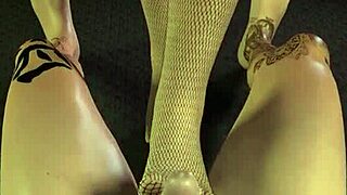 Geeky angel girl delivers POV footjob!