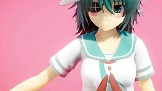 kantai collection kiso hentai dance and sex cowgirl position undress mmd 3d blue hair clip