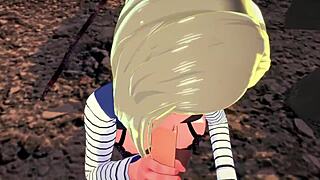 I suck android 18 and fuck her in different positions pov