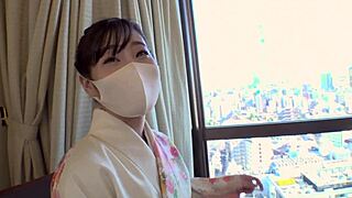 part 1: lewd female president squeezes dick under kimono