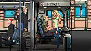 What happens to Jenny on her first day as waitress in hentai game