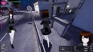 3m tall girl manaka-san exposes secretly in night park