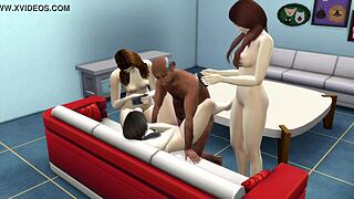 Stepfather Intensely Fucks Daughters While Mom Works. Hardcore Family Action.