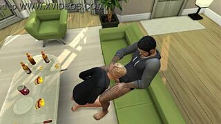 'Home alone with Carlos,' says the Sims4 character in part 1.