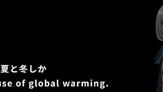 Office Lady Sleeps Inside Convenience Store Machine with Translated Subtitles