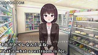 Office Lady Sleeps Inside Convenience Store Machine with Translated Subtitles