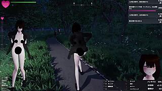 3m tall girl manaka-san exposes secretly in night park