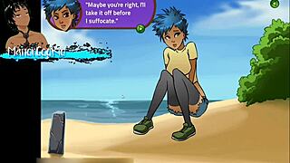 On hot beaches i get pussy from my girlfriend in this oppai game