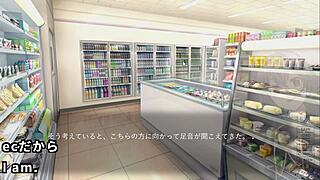 Office Lady Sleeps Inside Convenience Store Machine with Translated Subtitles