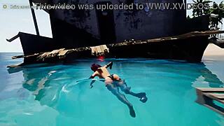 Lara Activates Ancient Statue And Gets Fucked By Big Dick In 3D Hentai