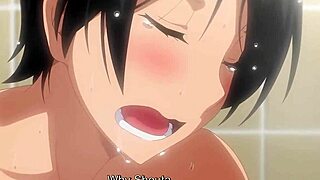 The step sister wears anal beads. She gets fucked in this hentai story.