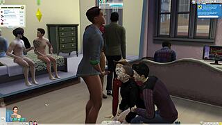 Sims 4 gay house party s anal prdel drcením kokot cum skupinový oral orgie