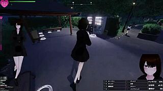 3m tall girl manaka-san exposes secretly in night park