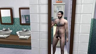 'Home alone with Carlos,' says the Sims4 character in part 1.