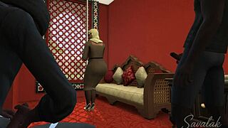 Two Robbers Meet Arab Princess In Sims Animation