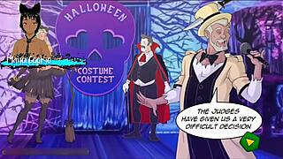 kelsey charms halloween sex contest, lasting longer in futanari oppai competition