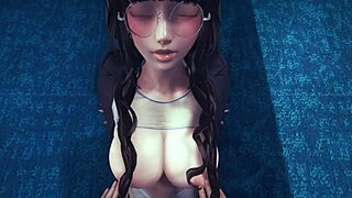 hot asian secretary in office 3d