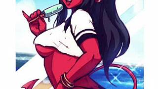 Demon girl compilation red with big tits and creampie scenes