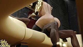 Haydee Rides Big Black Cock in Detailed 3D Animation