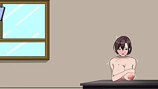 suggestive end-of-days fantasy with big-breasted wife in a netorare memory, teasing the betrayal vibes