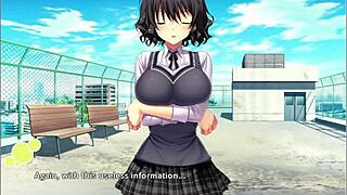 Nanase route titfuck on rooftop with big tits