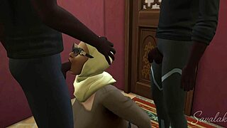 Two Robbers Meet Arab Princess In Sims Animation