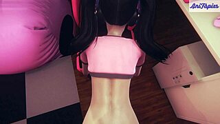 uwu gamer streamer chats with viewer in 3d anime