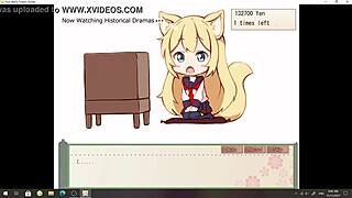 your waifu foxgirl nanako rides in a cute teen femdom scene