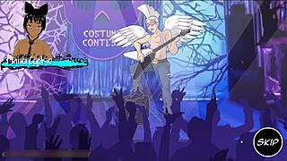 kelsey charms halloween sex contest, lasting longer in futanari oppai competition