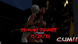 Sims 4 - nosferatu turns 3 whores into his vampire brides teaser
