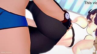 mona jerks cocks in sports outfit at infirmary hentai