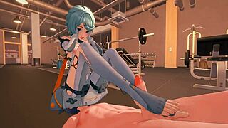 zenless zone zero - footjob seed in gym 3d hentai 4k 60fps uncensored