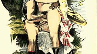 vintage erotic drawings featuring retro naked figures sensual poses