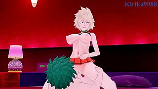 Himiko Toga Cheerleader And Mitsuki Bakugo Cheerleader And Izuku Midoriya Intense Sex - My Hero Academia Hentai