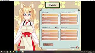 your waifu foxgirl nanako rides in a cute teen femdom scene