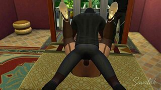 Two Robbers Meet Arab Princess In Sims Animation