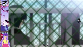 School Days Hentai Blowjob and Orgasm