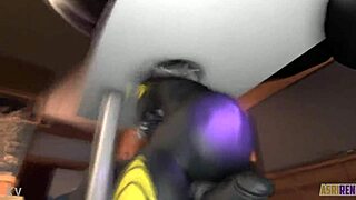 Witch Rona unleashes powerful farting from her big ass in sfm animation