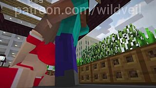Hooker Fucked by Steve in Public Minecraft Scene