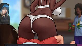 Miss dewitt dances seductively in summertime saga hentai scene