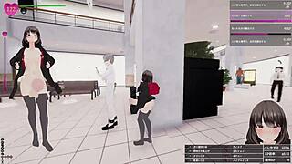 schoolgirl manaka exposes in shopping mall, secret bukkake without getting caught 😜