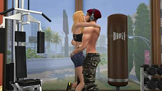 hey, sweaty sims hunk pounds tight ass after gym workout 💪🍆