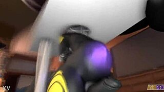 Witch Rona unleashes powerful farting from her big ass in sfm animation