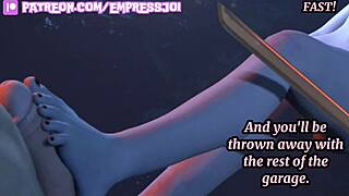 queen of villains dominates with femdom footjob, joi, sensory deprivation 😏